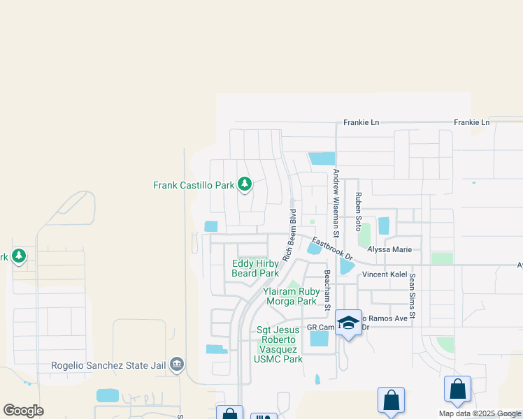 map of restaurants, bars, coffee shops, grocery stores, and more near 4953 Graciela Estep Street in El Paso