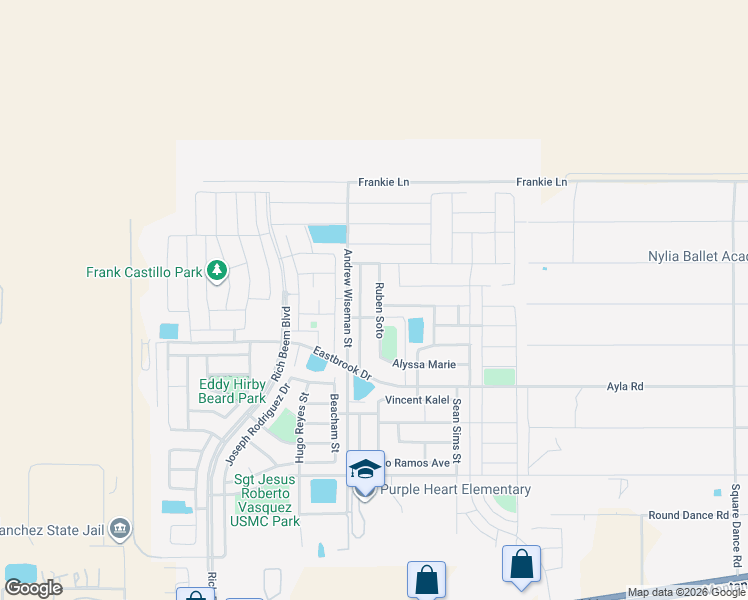 map of restaurants, bars, coffee shops, grocery stores, and more near 4933 Ruben Soto in El Paso
