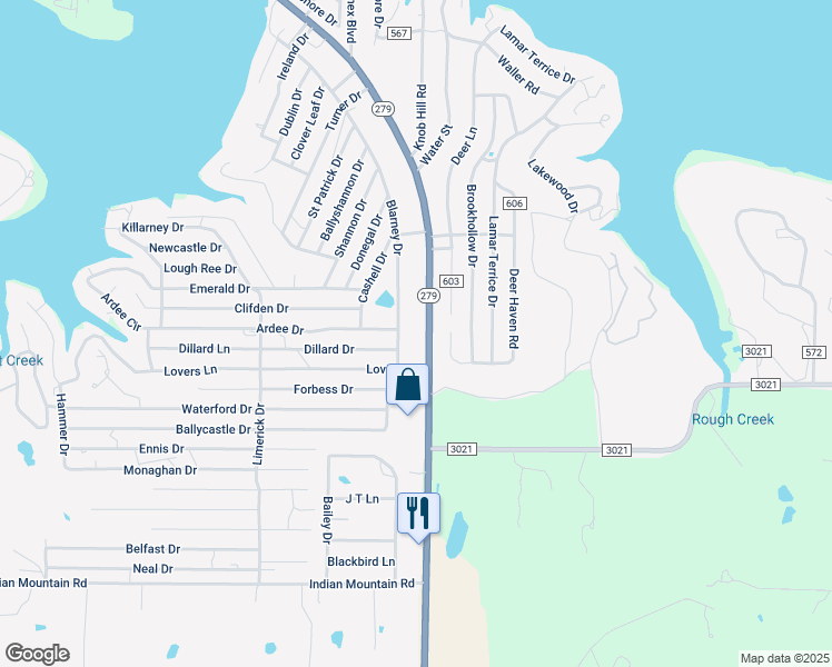 map of restaurants, bars, coffee shops, grocery stores, and more near 8325 Texas 279 in Brownwood