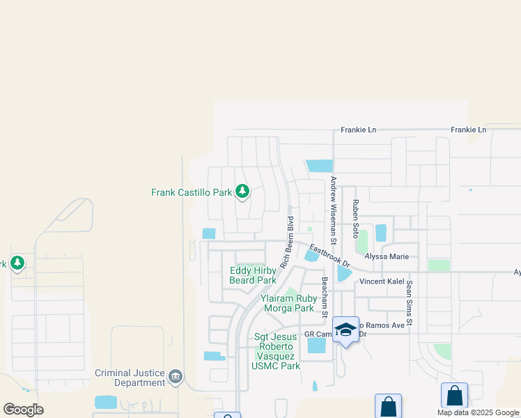 map of restaurants, bars, coffee shops, grocery stores, and more near 4953 Graciela Estep Street in El Paso