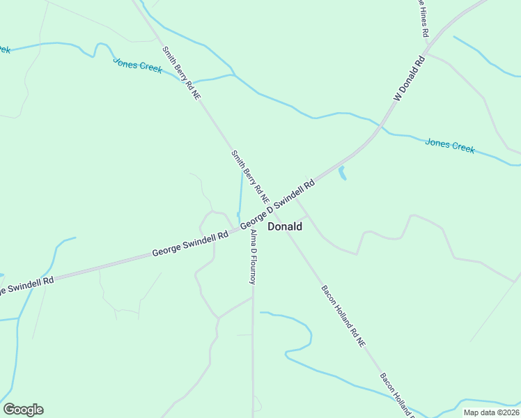 map of restaurants, bars, coffee shops, grocery stores, and more near 1755 George Swindell Road in Ludowici