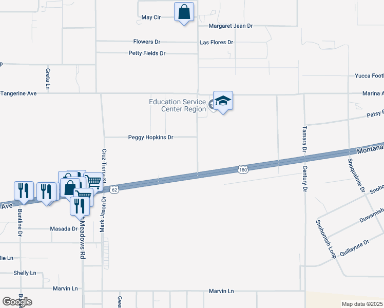 map of restaurants, bars, coffee shops, grocery stores, and more near 4227 O'shea Road in El Paso