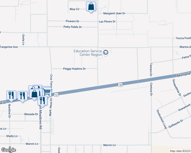map of restaurants, bars, coffee shops, grocery stores, and more near 4227 O'shea Road in El Paso