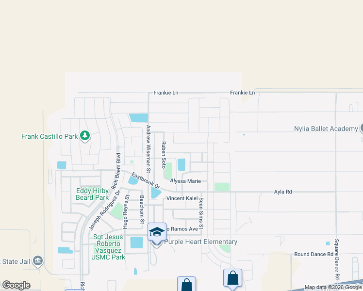 map of restaurants, bars, coffee shops, grocery stores, and more near 14436 Johnny Mata Drive in El Paso
