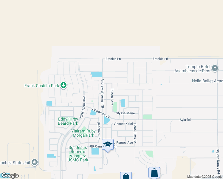 map of restaurants, bars, coffee shops, grocery stores, and more near 4933 Ruben Soto in El Paso