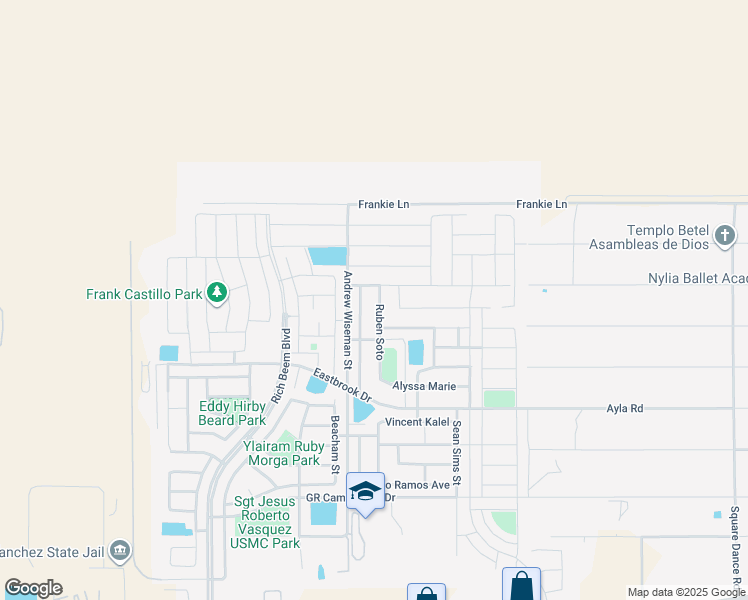 map of restaurants, bars, coffee shops, grocery stores, and more near 4933 Ruben Soto in El Paso