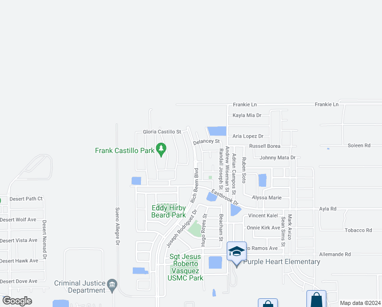 map of restaurants, bars, coffee shops, grocery stores, and more near 4972 Joe Castillo street in El Paso