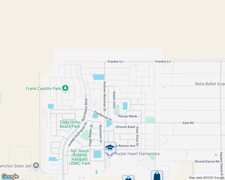 map of restaurants, bars, coffee shops, grocery stores, and more near 4933 Ruben Soto in El Paso