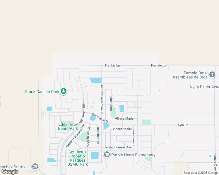 map of restaurants, bars, coffee shops, grocery stores, and more near 4952 Ruben Soto in El Paso