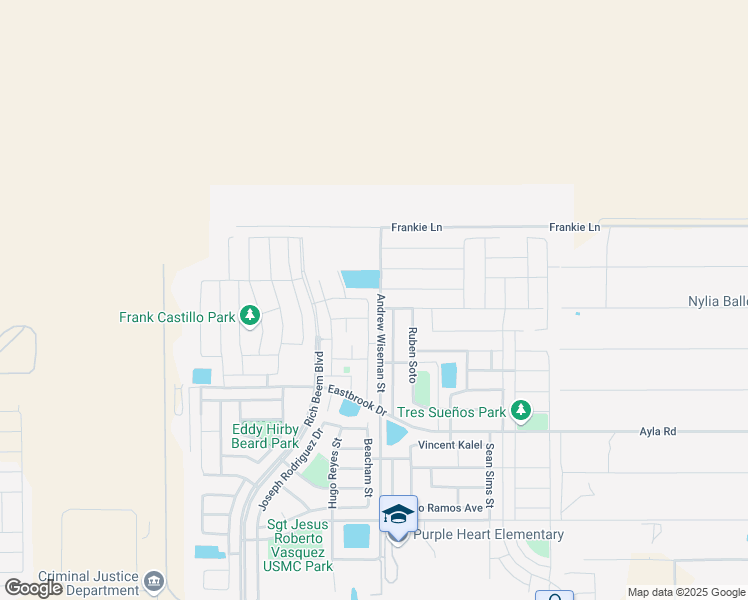 map of restaurants, bars, coffee shops, grocery stores, and more near 3144 Randall Joseph Street in El Paso