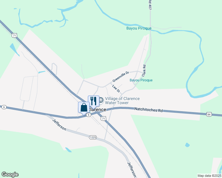 map of restaurants, bars, coffee shops, grocery stores, and more near 113 Lee Street in Natchitoches