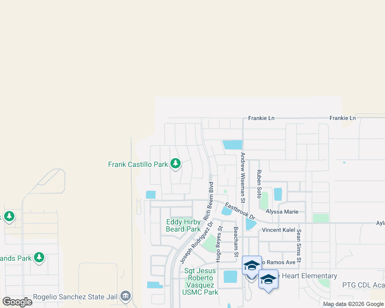 map of restaurants, bars, coffee shops, grocery stores, and more near 4993 Graciela Estep Street in El Paso