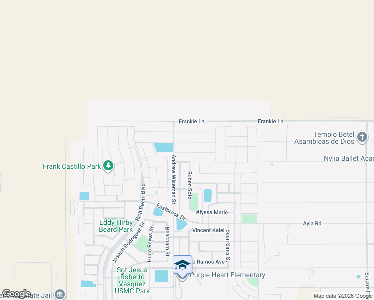 map of restaurants, bars, coffee shops, grocery stores, and more near 4952 Ruben Soto in El Paso