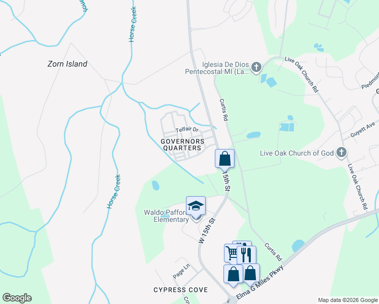 map of restaurants, bars, coffee shops, grocery stores, and more near 940 Tattnall Drive in Hinesville
