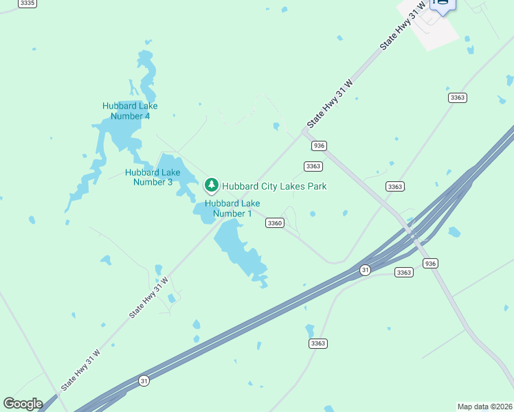 map of restaurants, bars, coffee shops, grocery stores, and more near 156 County Road 3360 in Hubbard