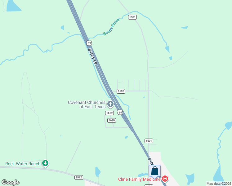 map of restaurants, bars, coffee shops, grocery stores, and more near 28524 U.S. 69 in Rusk