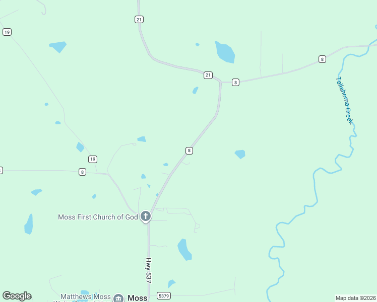 map of restaurants, bars, coffee shops, grocery stores, and more near 1084 County Road 8 in Laurel