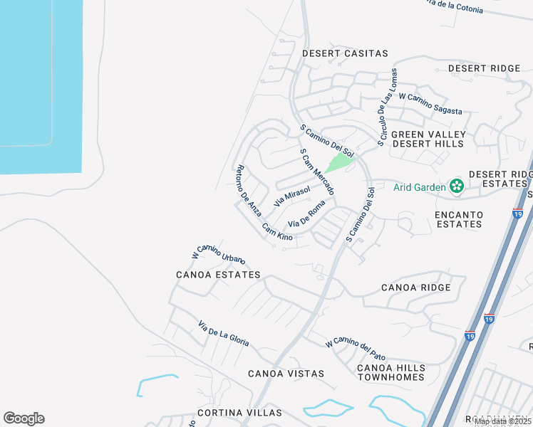 map of restaurants, bars, coffee shops, grocery stores, and more near 1639 Vía Mirasol in Green Valley