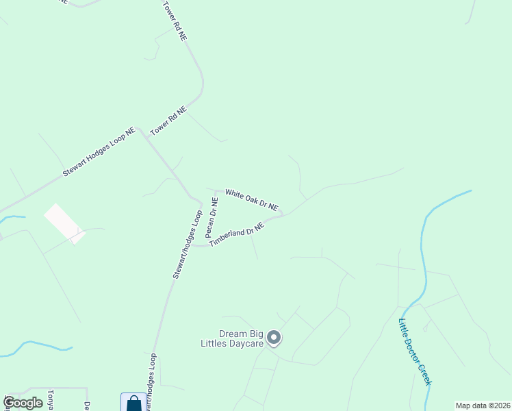 map of restaurants, bars, coffee shops, grocery stores, and more near 117 White Oak Drive Northeast in Ludowici