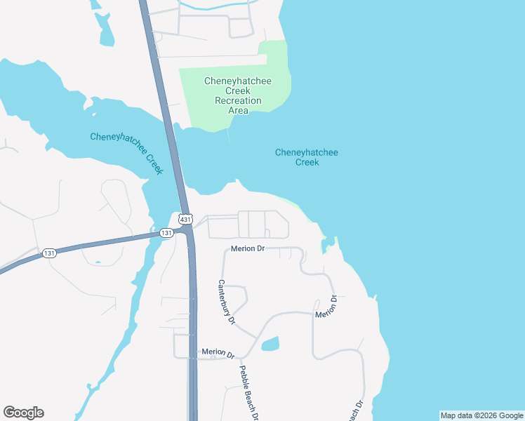 map of restaurants, bars, coffee shops, grocery stores, and more near 1-99 Sunset Boulevard in Eufaula