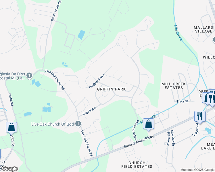 map of restaurants, bars, coffee shops, grocery stores, and more near 149 Grandview Drive in Hinesville