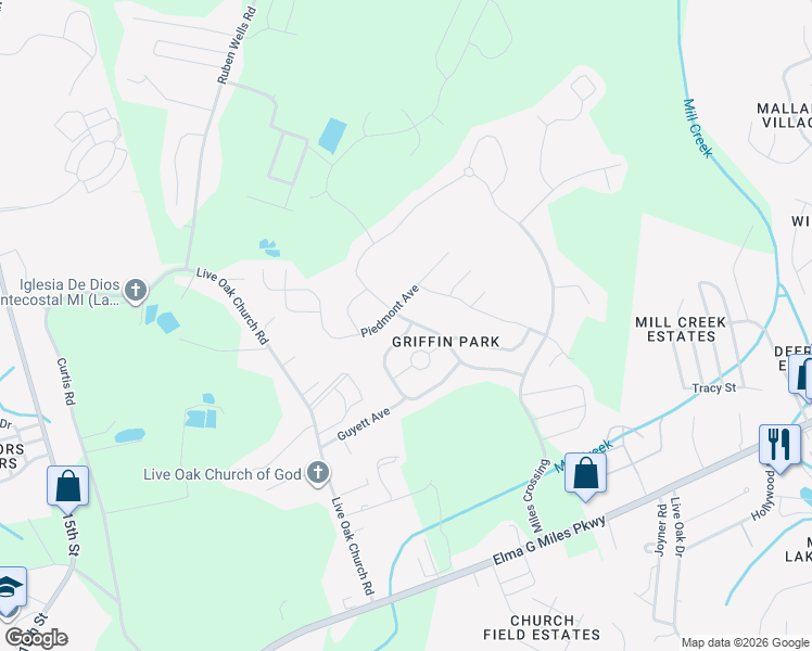 map of restaurants, bars, coffee shops, grocery stores, and more near 253 Augusta Way in Hinesville