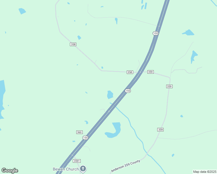 map of restaurants, bars, coffee shops, grocery stores, and more near County Road 358 in Palestine
