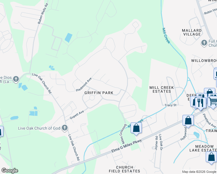 map of restaurants, bars, coffee shops, grocery stores, and more near 513 Wyckfield Way in Hinesville