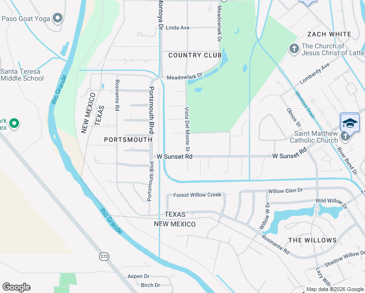 map of restaurants, bars, coffee shops, grocery stores, and more near 4808 Vista Del Monte Street in El Paso