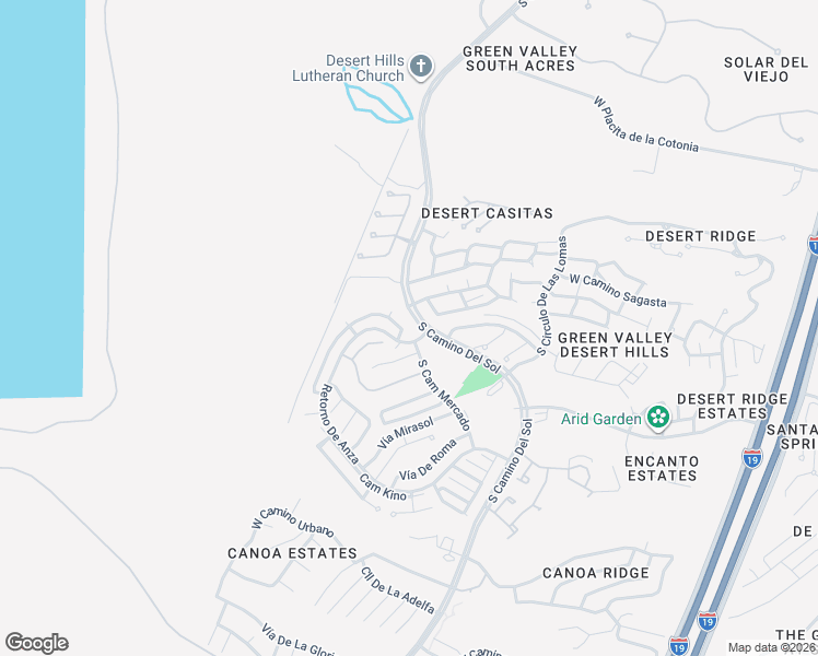 map of restaurants, bars, coffee shops, grocery stores, and more near 2740 South Vía Del Bac in Green Valley