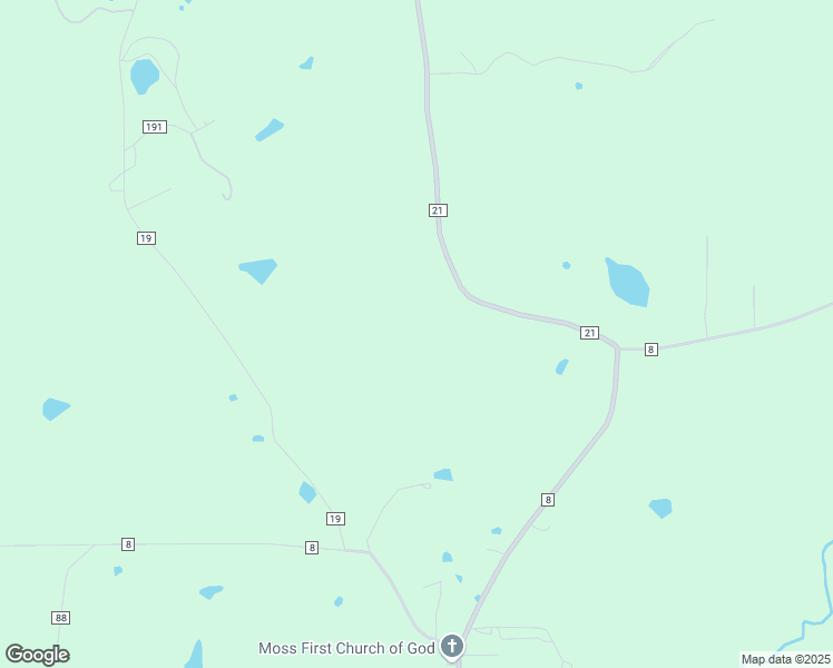 map of restaurants, bars, coffee shops, grocery stores, and more near 65 County Road 21 in Laurel