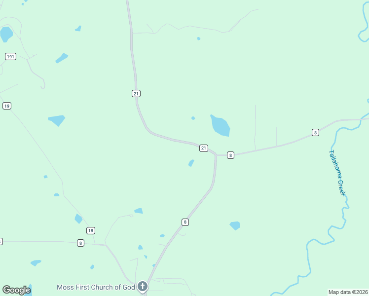 map of restaurants, bars, coffee shops, grocery stores, and more near 35 County Road 21 in Laurel