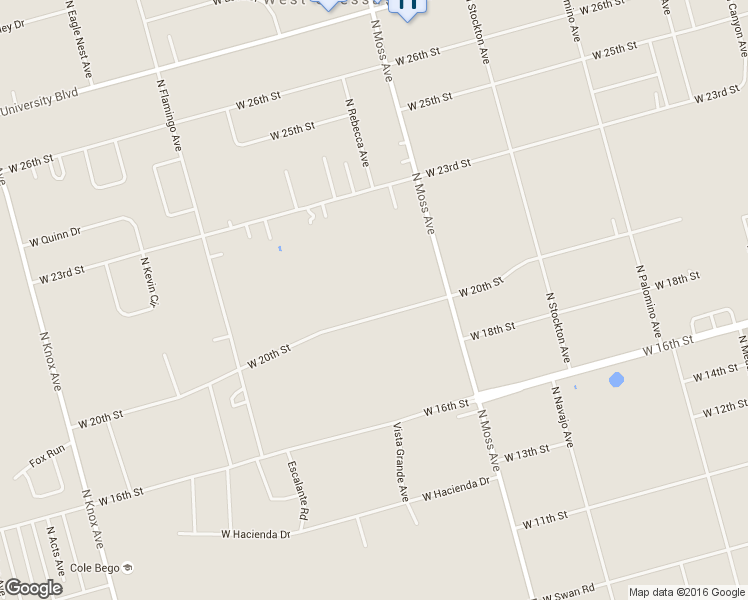 map of restaurants, bars, coffee shops, grocery stores, and more near 10558 West 20th Street in Odessa