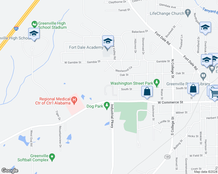map of restaurants, bars, coffee shops, grocery stores, and more near 100 Manor Court in Greenville