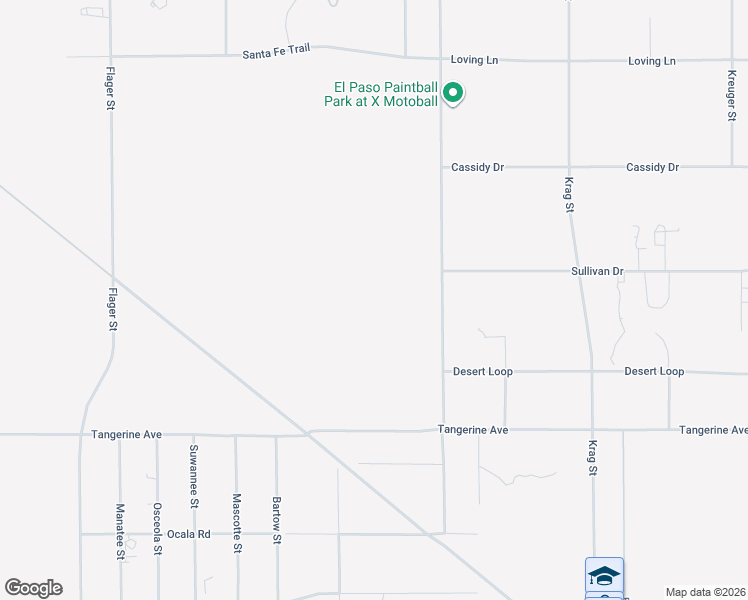 map of restaurants, bars, coffee shops, grocery stores, and more near 14300 Sullivan Drive in El Paso