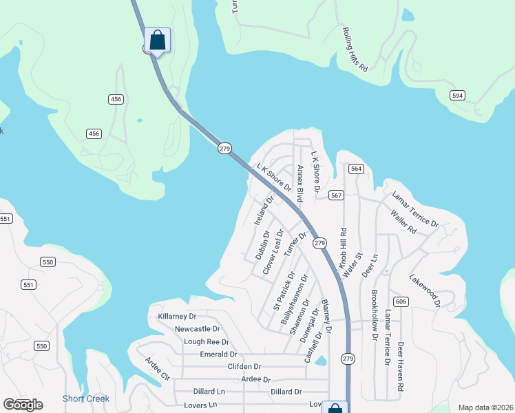 map of restaurants, bars, coffee shops, grocery stores, and more near 6906 Shamrock Drive in Brownwood