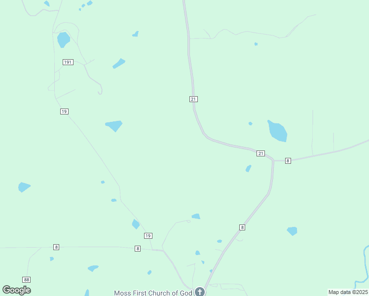 map of restaurants, bars, coffee shops, grocery stores, and more near 65 County Road 21 in Laurel