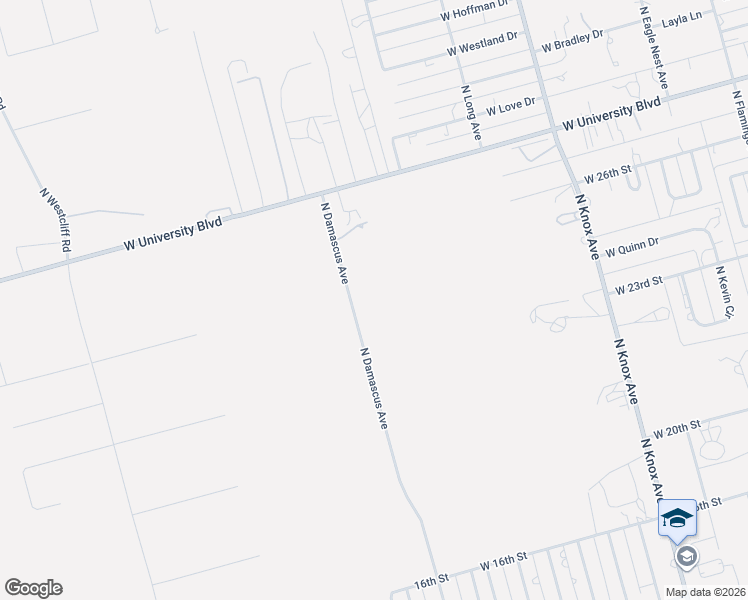 map of restaurants, bars, coffee shops, grocery stores, and more near 2570 North Damascus in Odessa