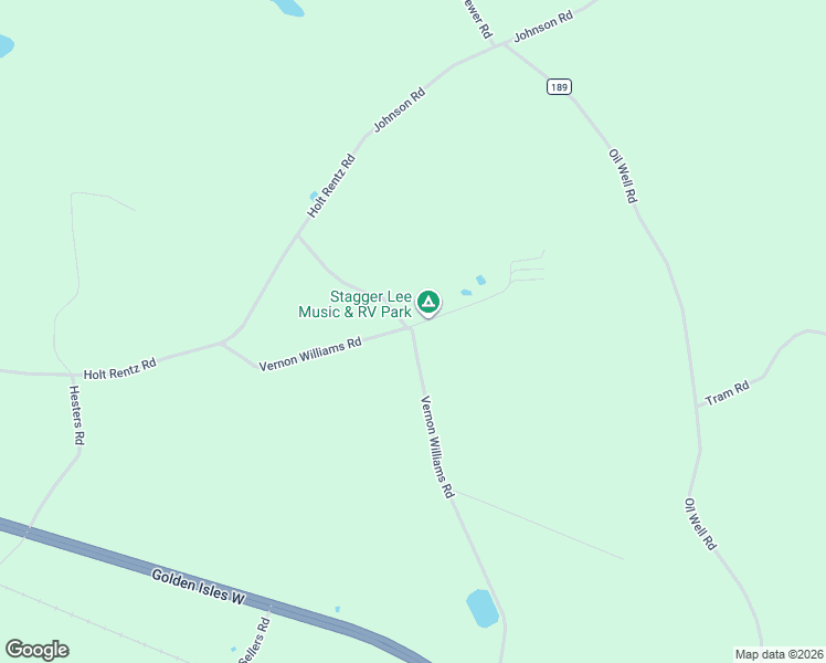 map of restaurants, bars, coffee shops, grocery stores, and more near Vernon Williams Road in Hazlehurst