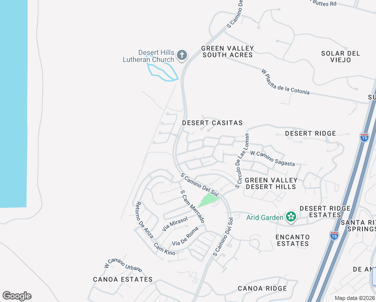 map of restaurants, bars, coffee shops, grocery stores, and more near 1530 West Camino Calderon in Green Valley