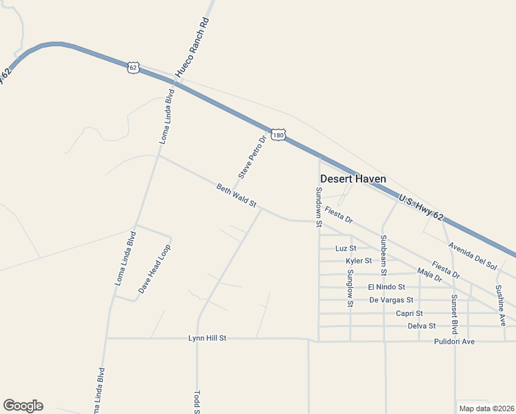 map of restaurants, bars, coffee shops, grocery stores, and more near Beth Wald Street in El Paso