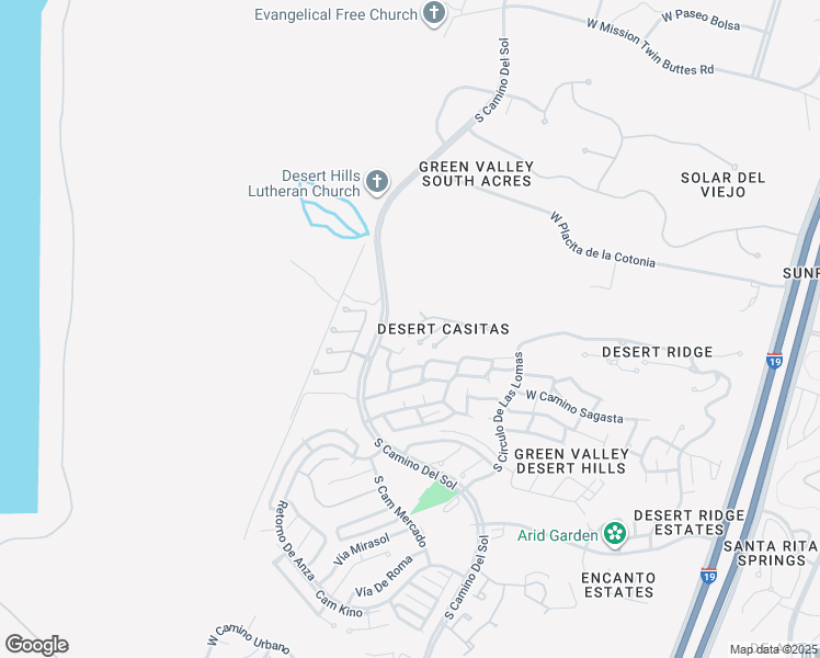 map of restaurants, bars, coffee shops, grocery stores, and more near 1444 West Desert Hills Drive in Green Valley
