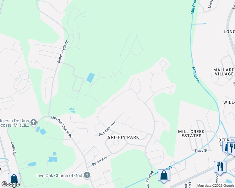 map of restaurants, bars, coffee shops, grocery stores, and more near 201 Grandview Drive in Hinesville