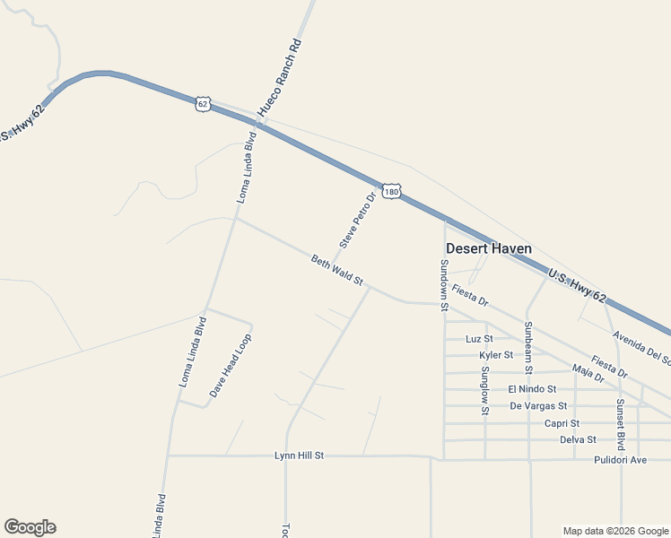 map of restaurants, bars, coffee shops, grocery stores, and more near Beth Wald Street in Hudspeth County