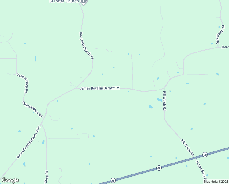 map of restaurants, bars, coffee shops, grocery stores, and more near 399 James Boyakin Barnett Road in Magee