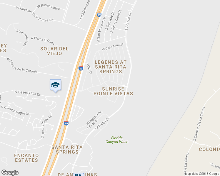 map of restaurants, bars, coffee shops, grocery stores, and more near West Continental Vista Place in Green Valley