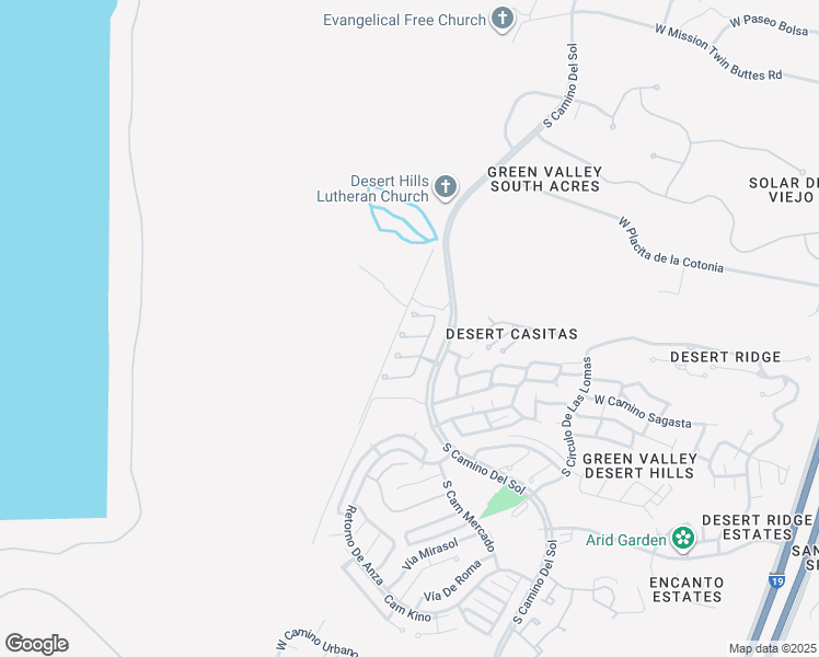 map of restaurants, bars, coffee shops, grocery stores, and more near 1610 West Placita Garbo in Green Valley