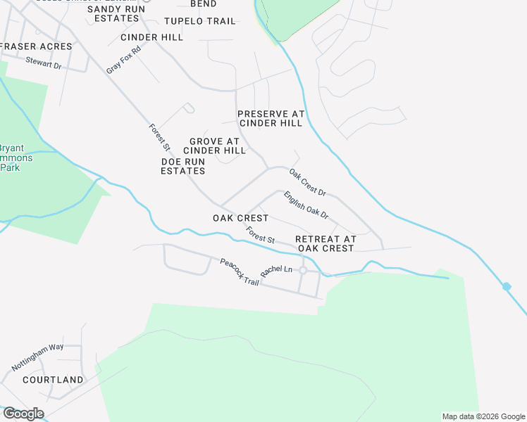 map of restaurants, bars, coffee shops, grocery stores, and more near 611 Red Oak Lane in Hinesville