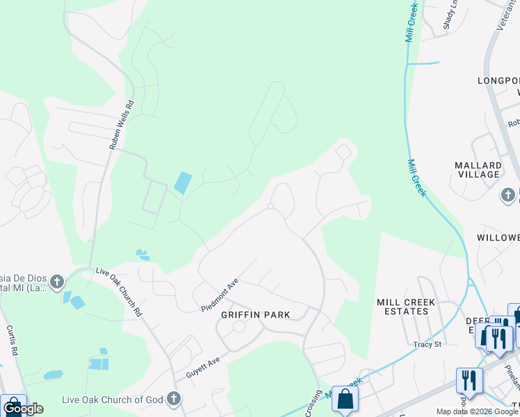 map of restaurants, bars, coffee shops, grocery stores, and more near 221 Grandview Drive in Hinesville