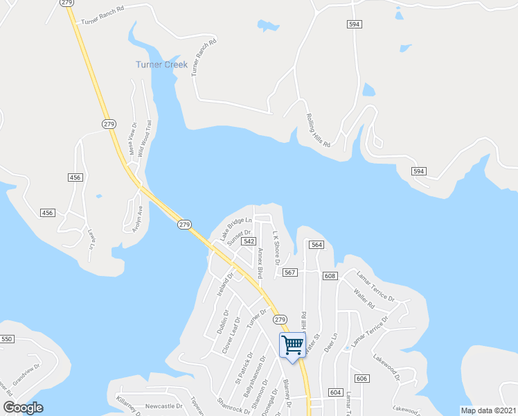 map of restaurants, bars, coffee shops, grocery stores, and more near 6900 County Road 569 in Brownwood